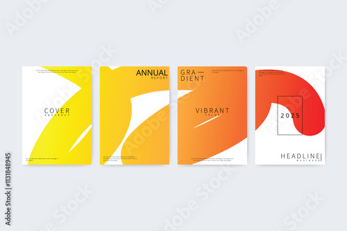 2025 modern, simple and trendy annual report cover template