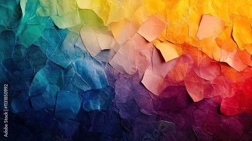 Abstract colorful paper collage texture background. photo