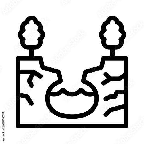 sinkhole line icon