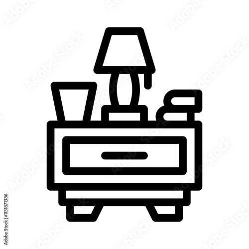 nightstand line icon
