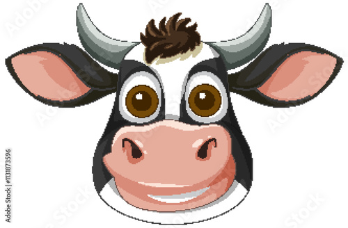 Cheerful Cartoon Cow Illustration