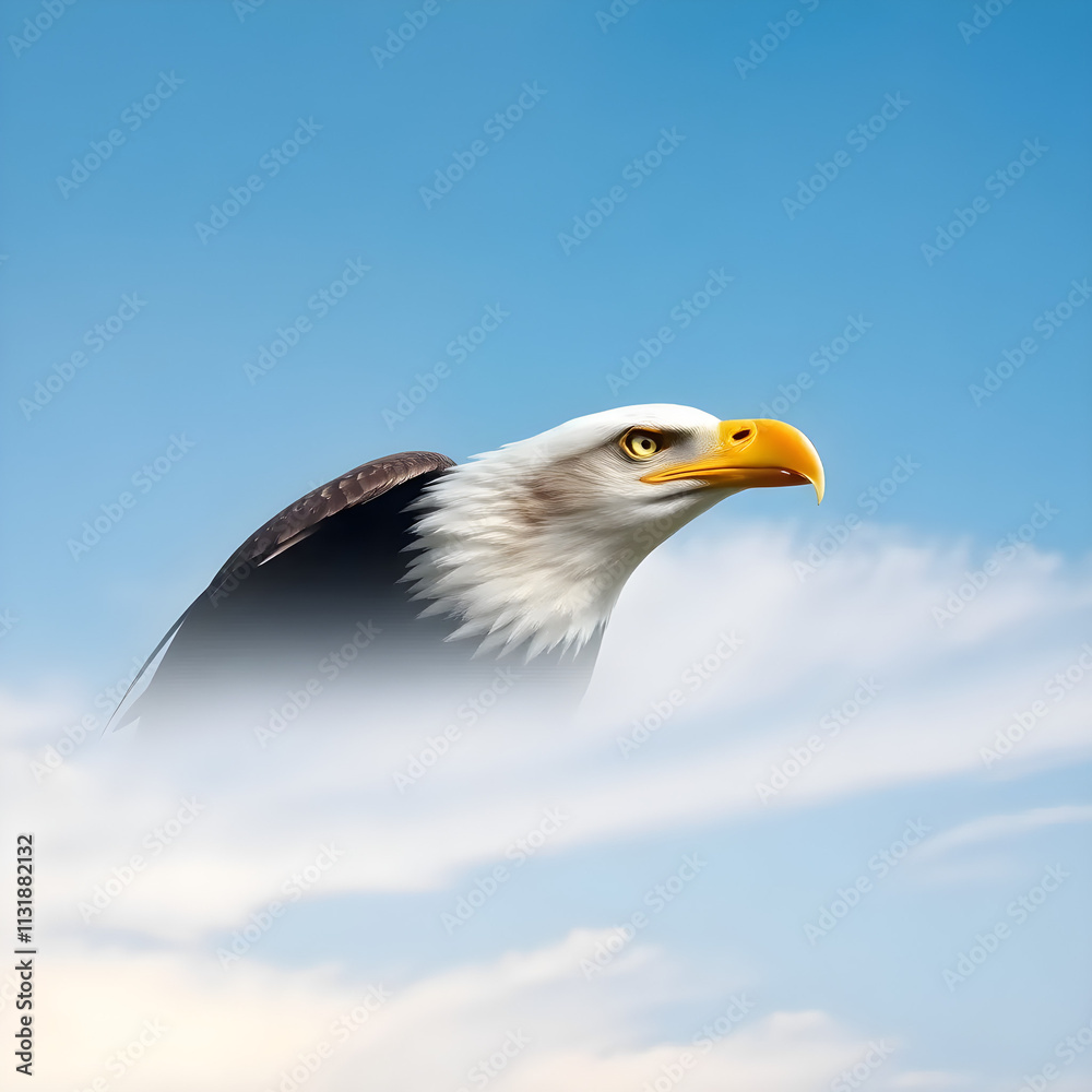 Obraz premium bald eagle against sky