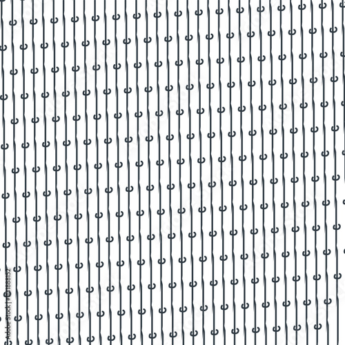 A texture in the form of a cluster of circles or hollow dots with vertical lines crossing them.