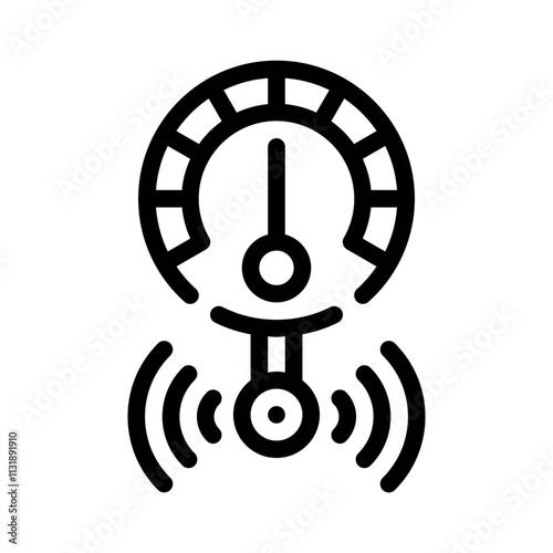 pressure sensor line icon