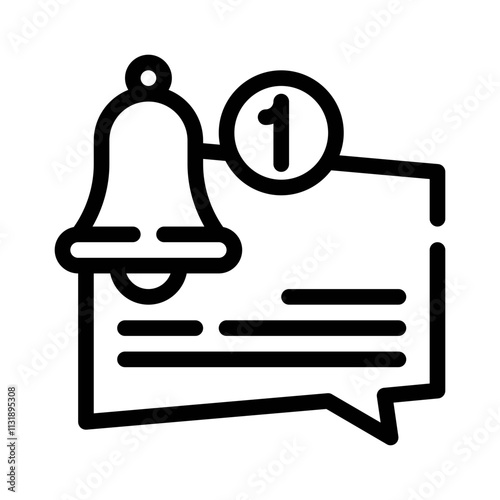 notification line icon