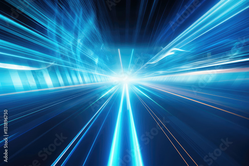 Futuristic Speed Tunnel Light Explosion