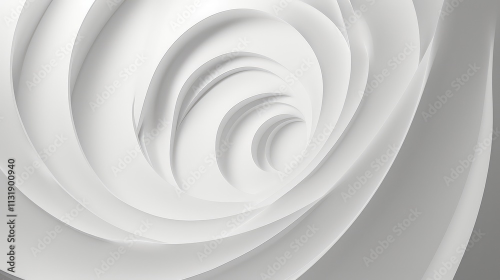 Obraz premium Abstract White Spiral Design Background