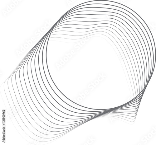 Circles line pattern round frame in concept digital, technology, modern photo