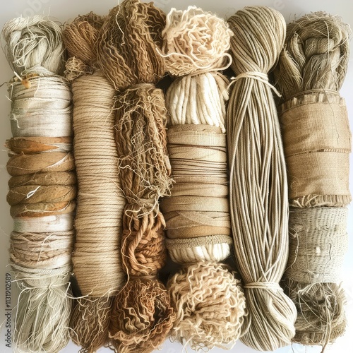 Natural Fiber Bundles and Textures photo