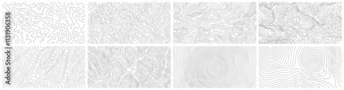 Topography Backgrounds Web graphics.Topographic map material for designing nature, mountain climbing, camping, etc.