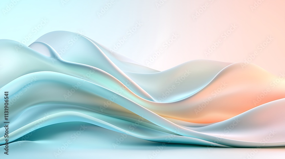 Obraz premium Abstract waves of elegance aesthetic digital artwork for chinese new year