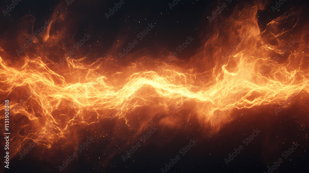 Fototapeta premium Electrifying cosmic energy flows in vivid abstract visualizations. Flux. Illustration