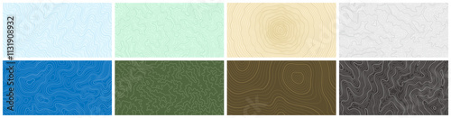 Topography Backgrounds Web graphics.Topographic map material for designing nature, mountain climbing, camping, etc.