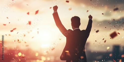 Achievement-themed imagery captures milestones like entrepreneurs closing deals, earning accolades, or celebrating significant business successes. photo