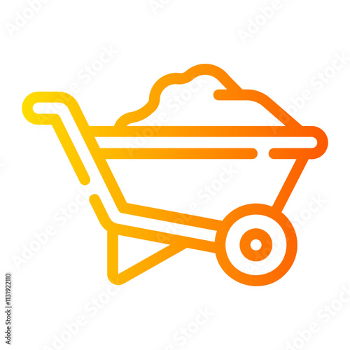 wheelbarrow Line Gradient Icon