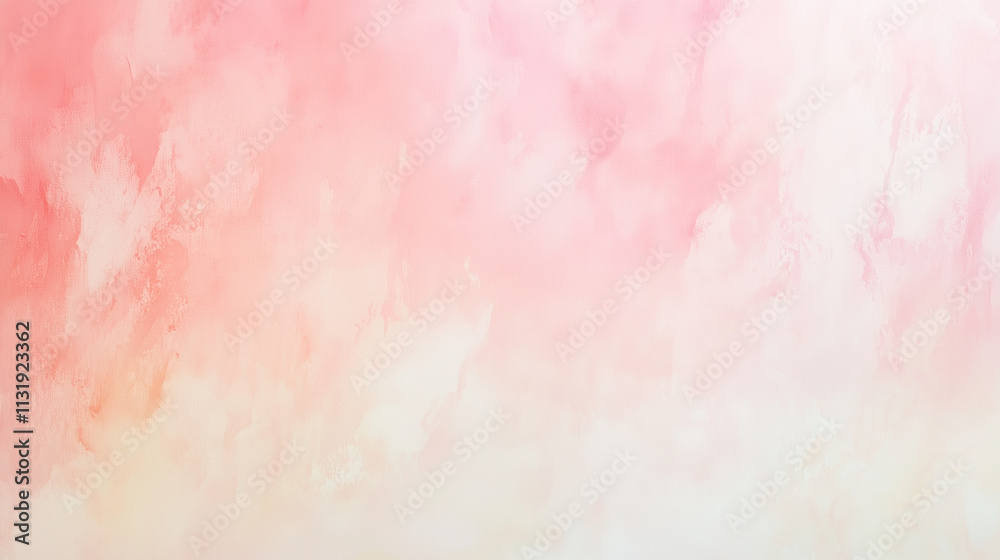 Obraz premium Soft gradient blending baby pink and cream, minimal and warm, AI generated image