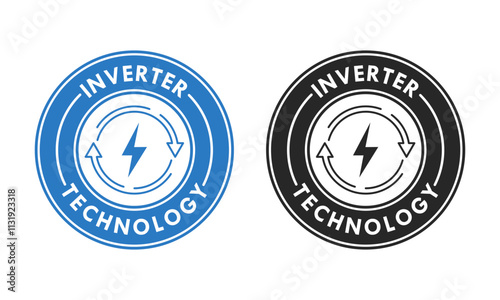 inverter technology logo template illustration
