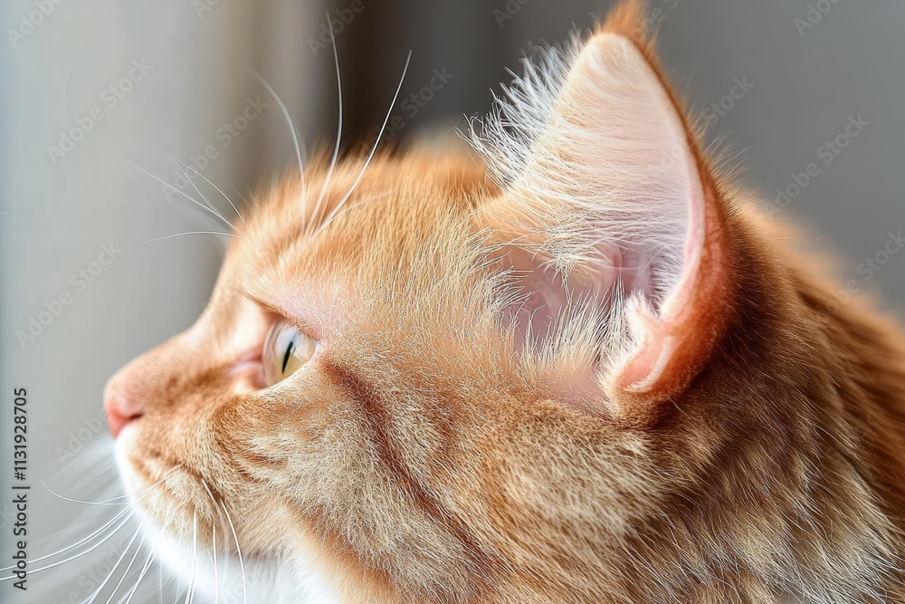 © app - Infected Ear Wound on Orange Cat Fungal Lesions and Health Concerns in Domestic Cats