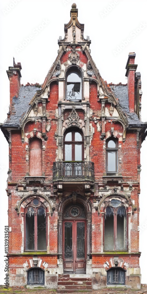 Obraz premium Derelict Victorian Mansion Facade