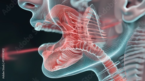 Exploring the Intricacies of the Human Vocal Tract: A Detailed Diagram showcasing Vocal Mechanisms and Pathways for Sound Production