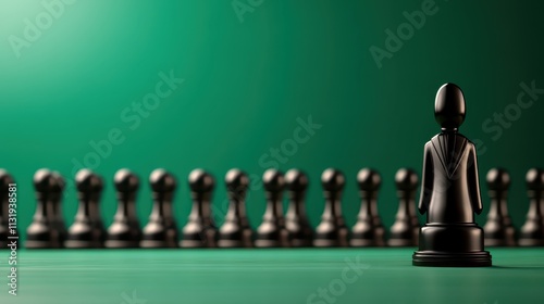 Intense chess match, strategic pawn move in competitive game. mastering the art of tactical precision on the board.