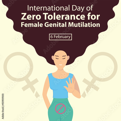 illustration vector graphic of a woman makes a stop gesture with her hands, perfect for international day, zero tolerance, female genital mutilation, celebrate, greeting card, etc.