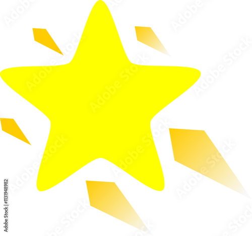 yellow shooting star icon vector illustration cartoon animated 