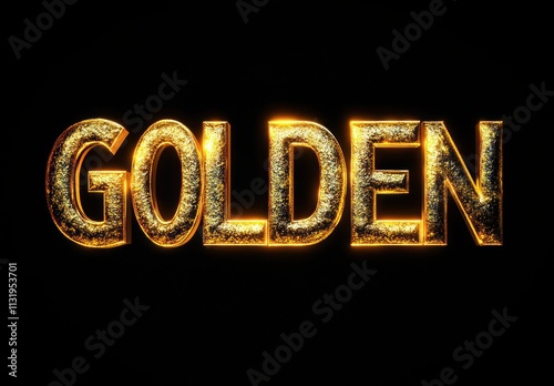 Gold Text Effect Mockup Metallic Shine Glow Art Deco Style Elegant Design