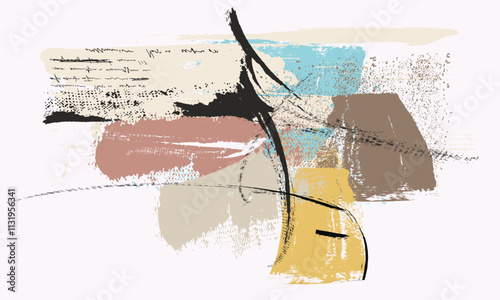 colorful paint brush stroke painting, Hand drawn vector illustration Oil on canvas. Abstract art vector illustration. Brushstrokes of paint. modern Art. Prints, wallpapers, posters,.eps