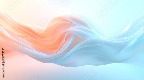 Abstract art scene dynamic flowing fabric patterns in soft colors for digital backgrounds photo