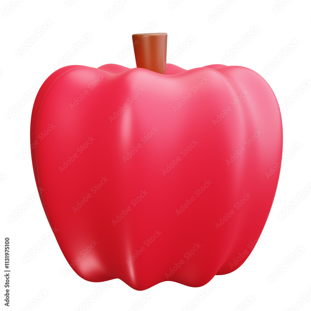 Fototapeta premium Bell Pepper 3d Render Icons