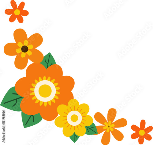 모서리 꽃 꾸미기