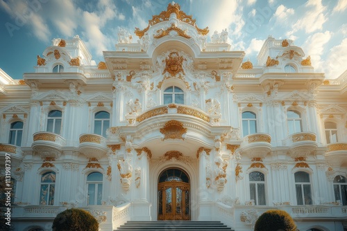 Art Nouveau Museum in Vienna Austria with Golden Decorations and Architectural Grandeur photo