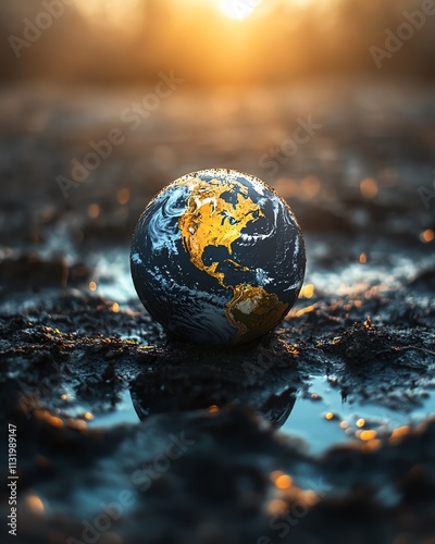 Global warming and pollution, Earth s ecosystem threatened, climate change consequences, sustainability practices for a healthier planet photo