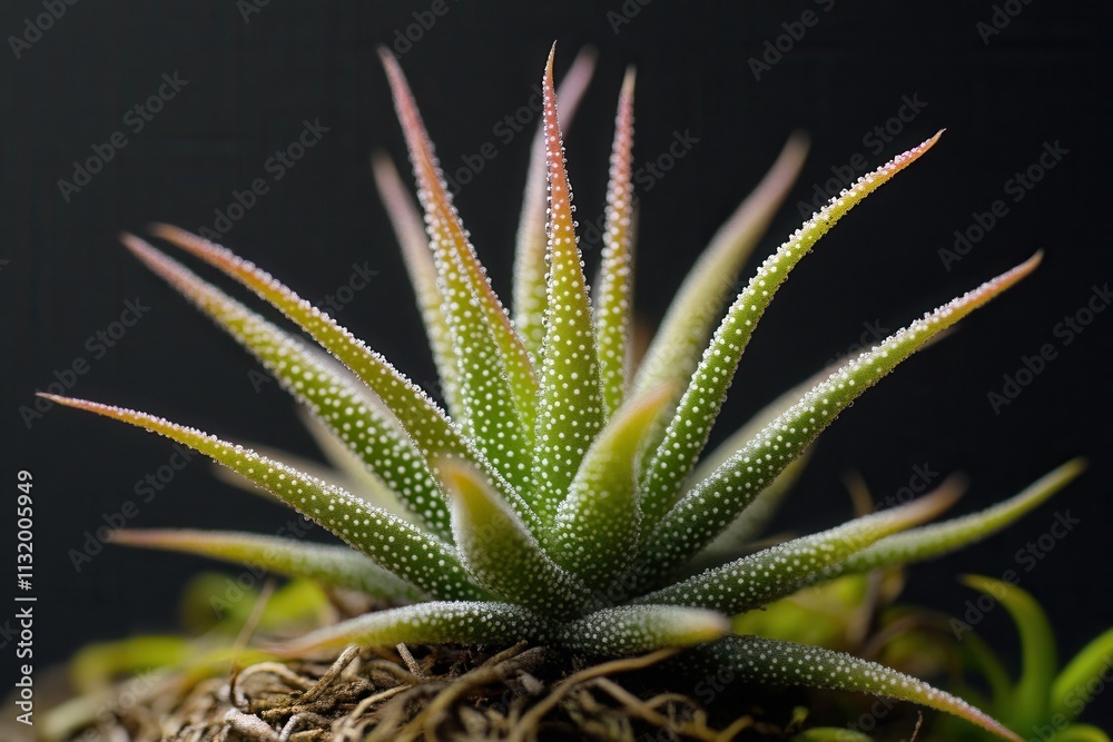 Fototapeta premium Close-up of a vibrant succulent plant with textured leaves.