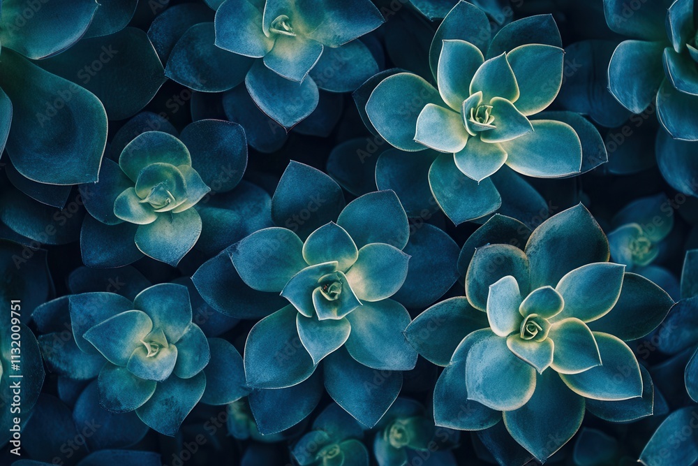 Obraz premium Close-up of lush, green succulent plants.