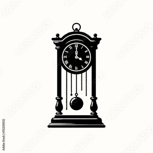 pendulum clock silhouette icon