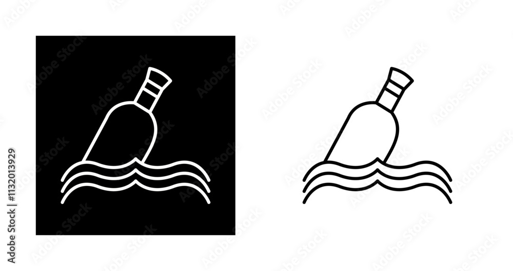 Obraz premium Bottle in Water Vector Icon