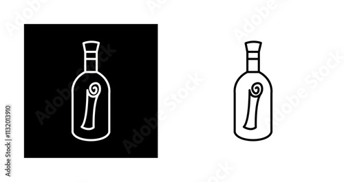 Scroll in Bottle Vector Icon