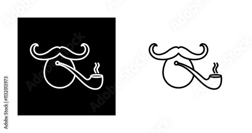 Pirate with Smoking Pipe Vector Icon