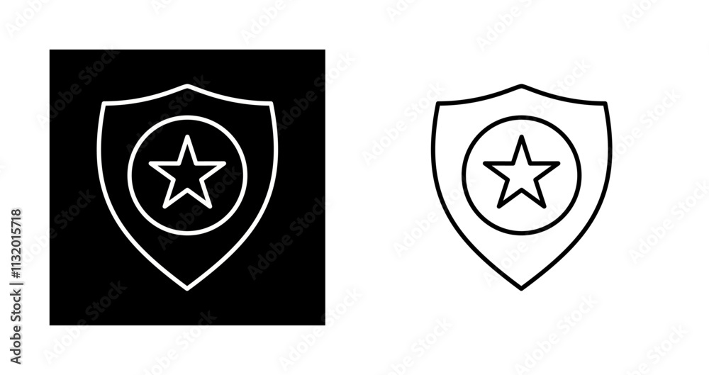 Obraz premium Police Badge Vector Icon