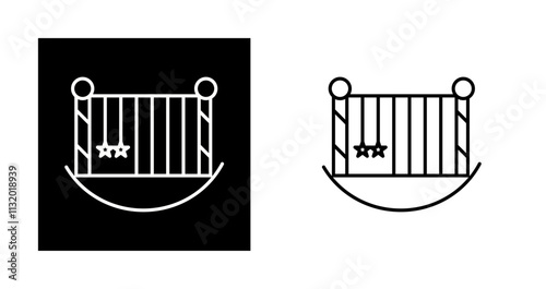 Baby Cot Vector Icon