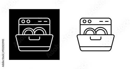 Dishwasher Vector Icon