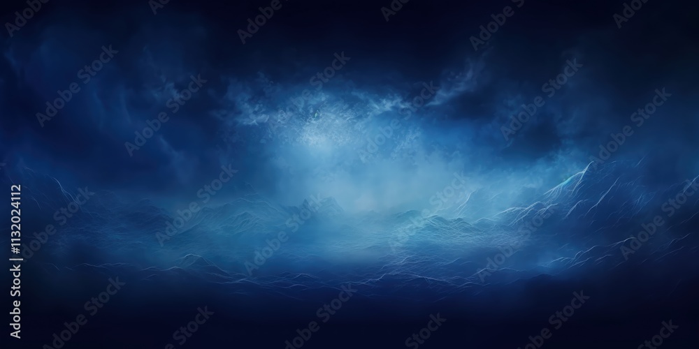 Obraz premium Blue Abstract Background with Textured Clouds and Mist for Use in Various Design Projects and Print Material