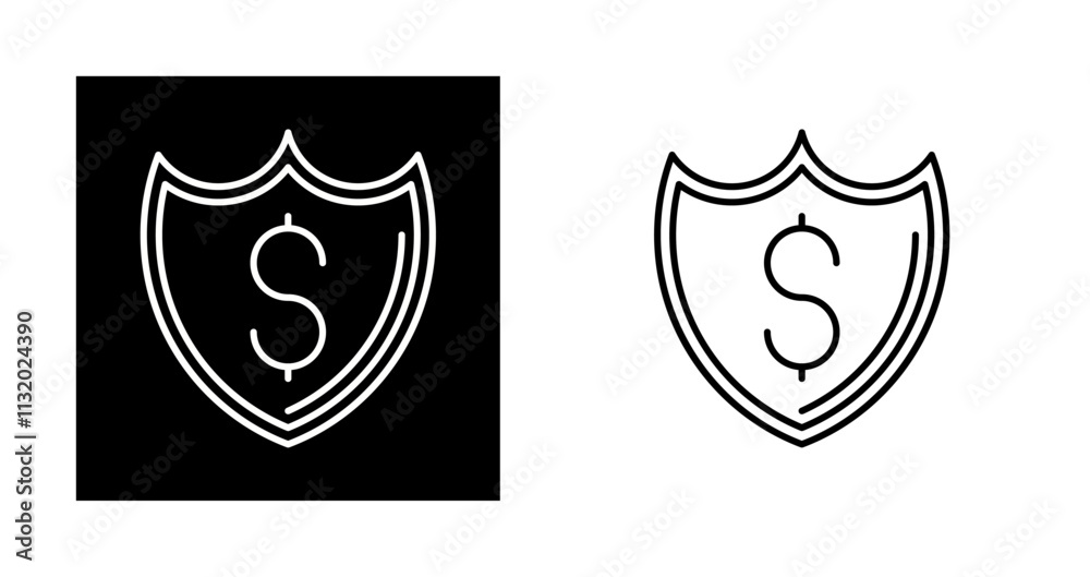 Fototapeta premium Money Protection Vector Icon