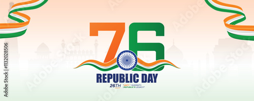 Republic Day, 26 january, Republic Day Banner, Sale. Social Media Poster.  photo