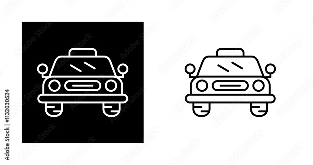 Obraz premium Taxi Vector Icon