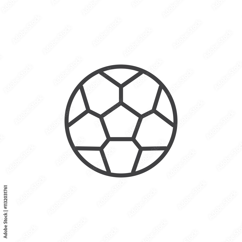 Fototapeta premium Soccer Ball line icon