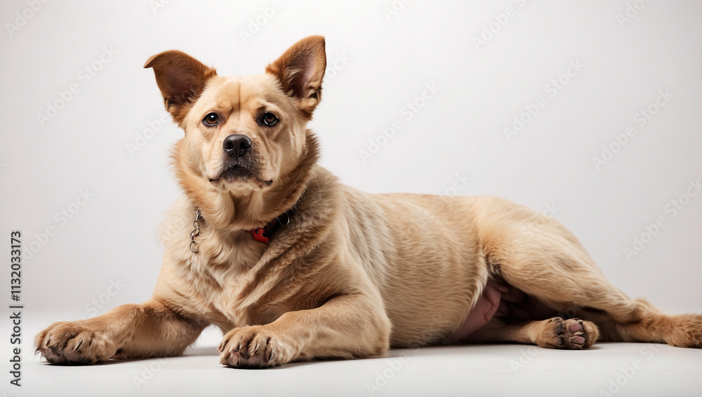 Obraz premium Isolated Dog on White Background