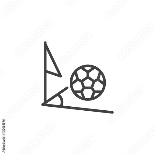 Corner Kick line icon